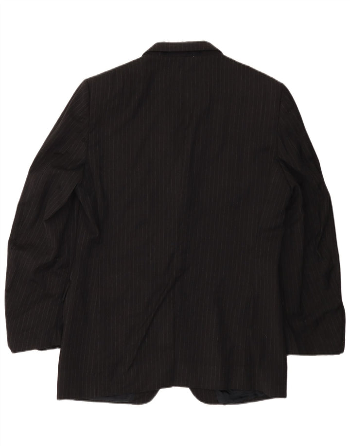 Gianfranco Ferre Chaqueta tipo blazer de 3 botones para hombre IT 48 Mediana negra a rayas