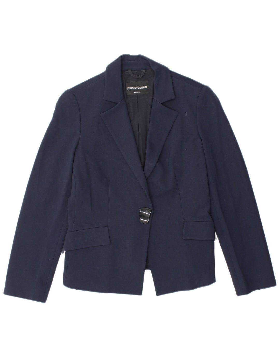 Emporio Armani Chaqueta tipo blazer con 1 botón para mujer UK 10 Small Azul marino