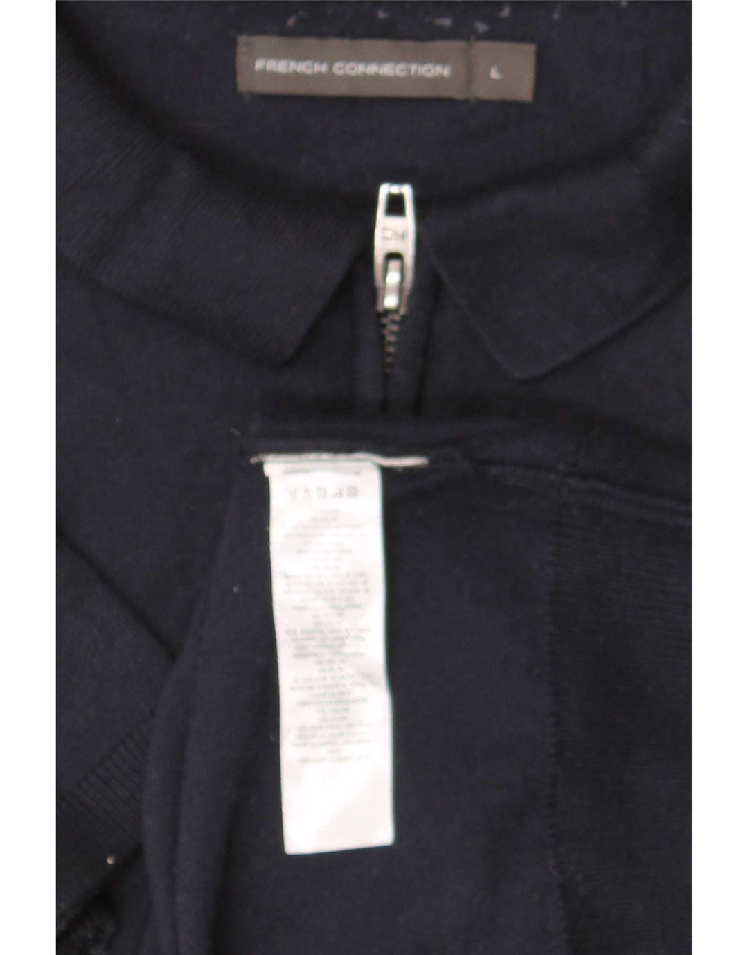 French Connection Polo para hombre de viscosa azul marino grande