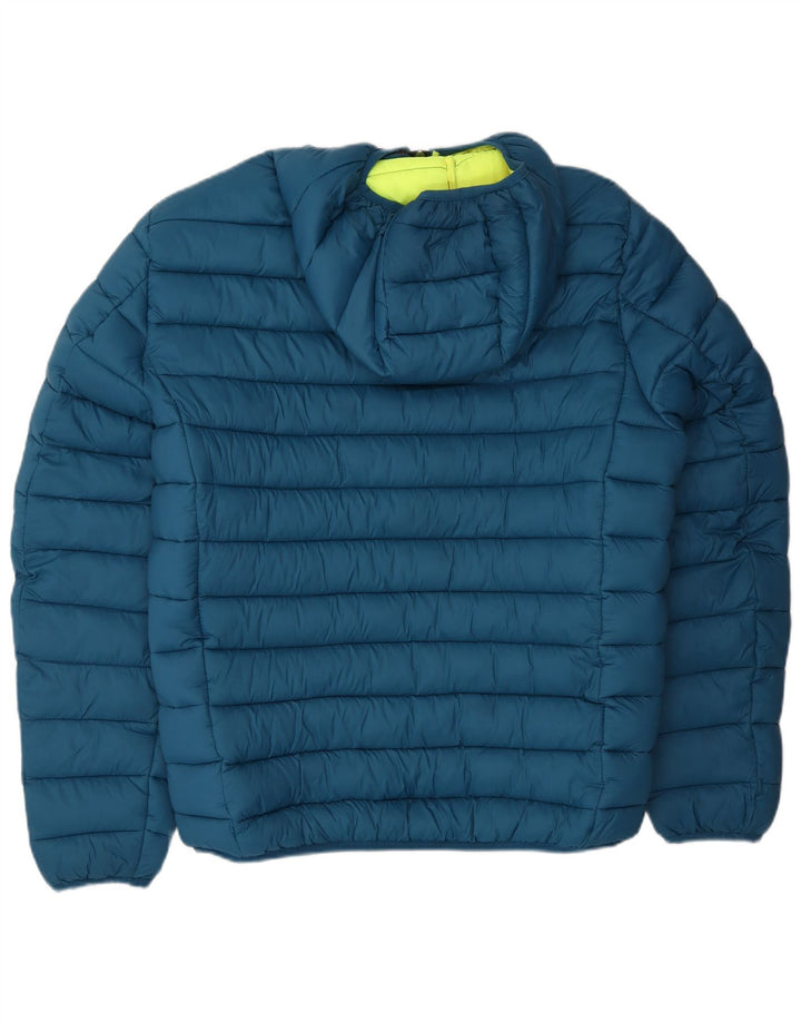 Lotto Chaqueta acolchada con capucha para hombre UK 40 Large Poliéster azul