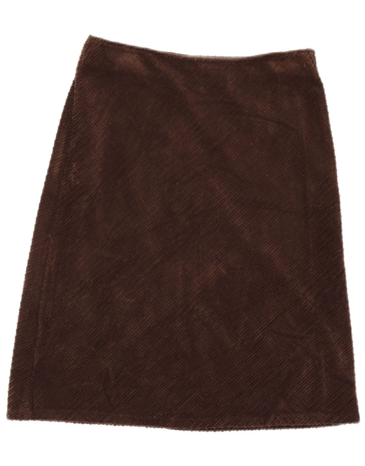 Sisley Mujer Falda De Pana W28 Marrón Medio