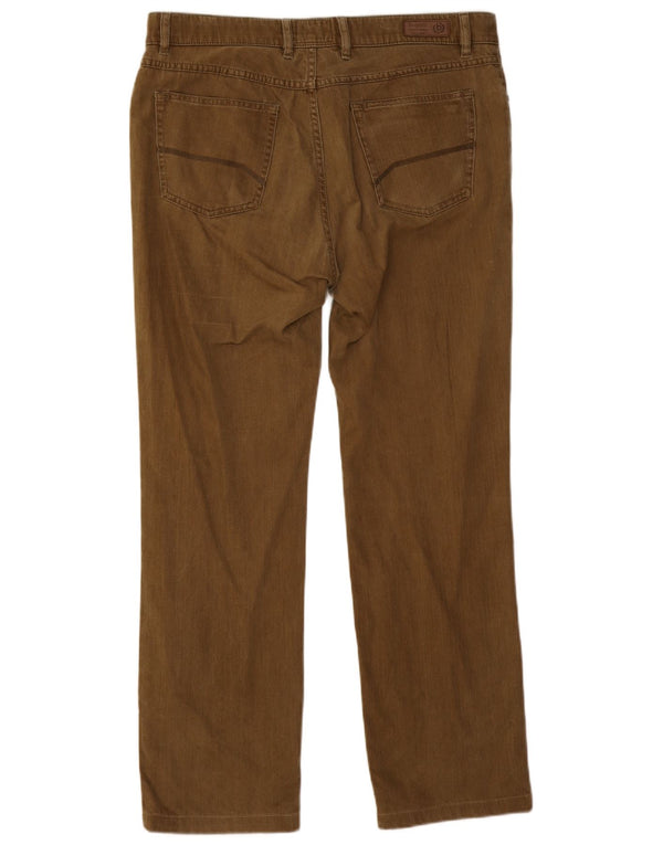 Bugatti Pantalones Casuales Rectos para Hombre IT 54 2XL W36 L30 Algodón Caqui
