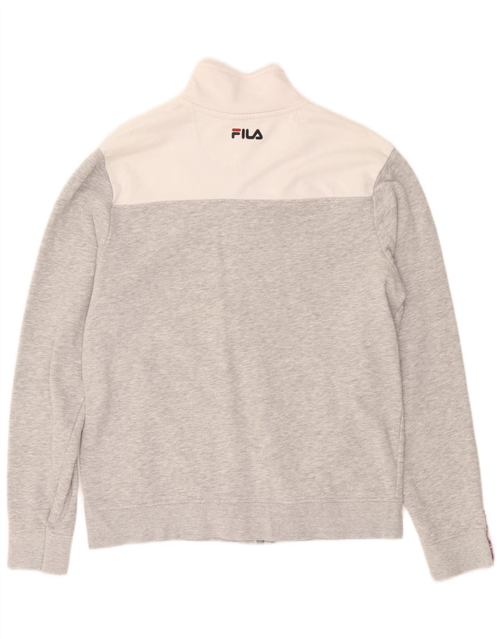 Fila Hombre Chándal Top Chaqueta Grande Gris Colorblock Algodón