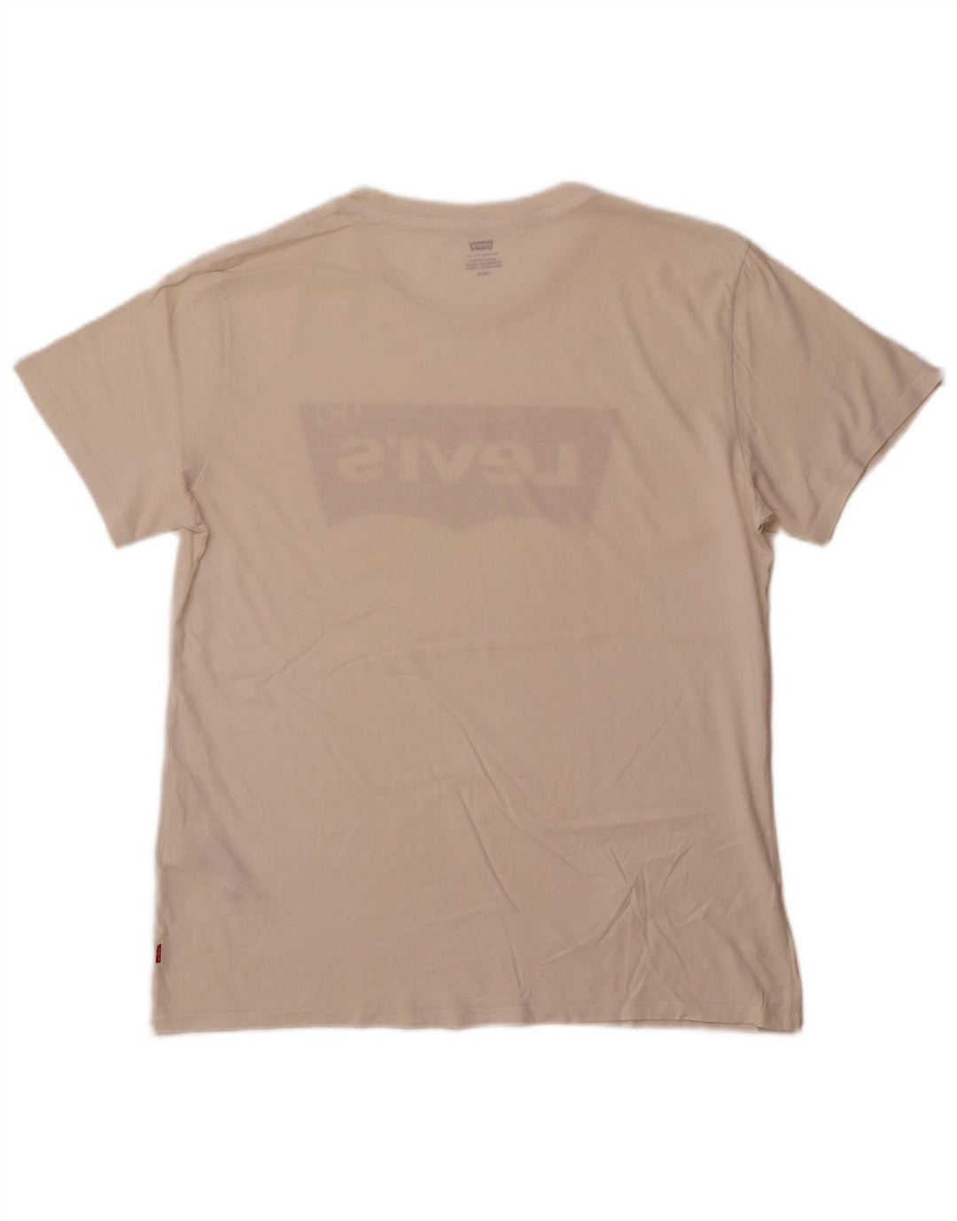 LEVI'S Camiseta gráfica para hombre Top grande de algodón blanco roto
