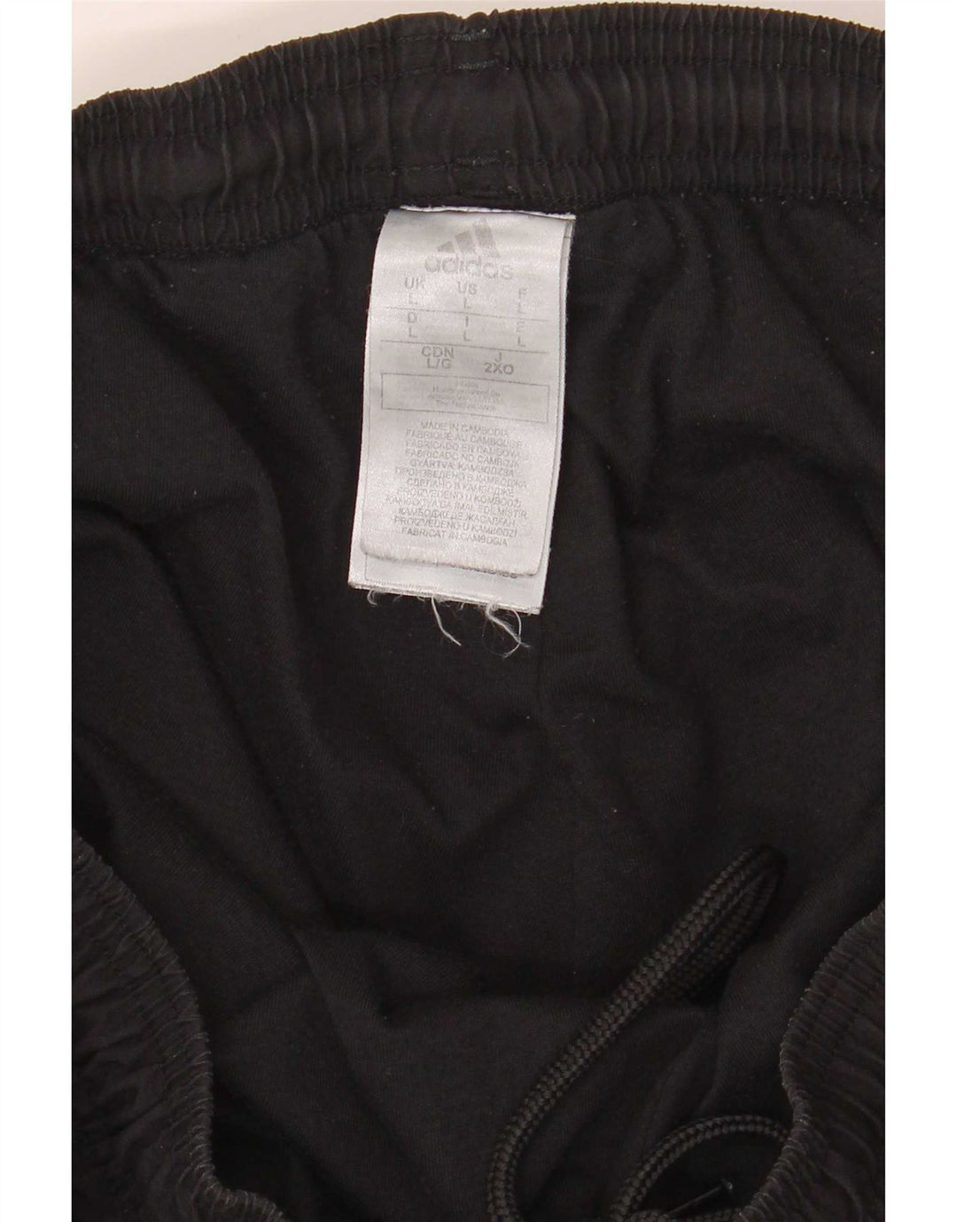 Adidas Hombre Pantalones De Chándal Joggers Grande Negro Poliéster