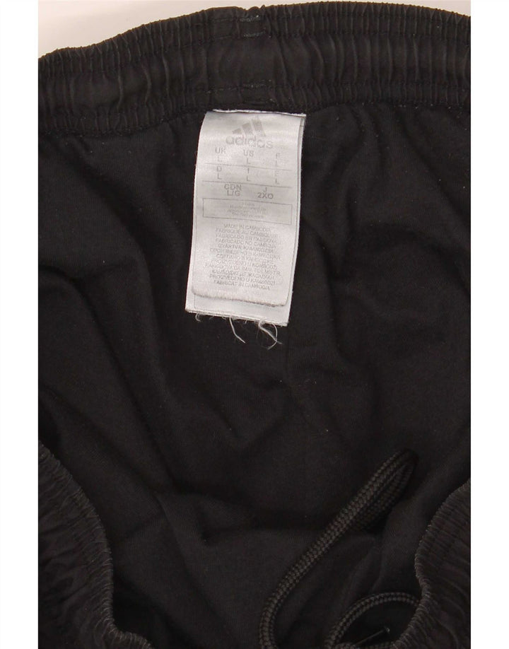 Adidas Hombre Pantalones De Chándal Joggers Grande Negro Poliéster