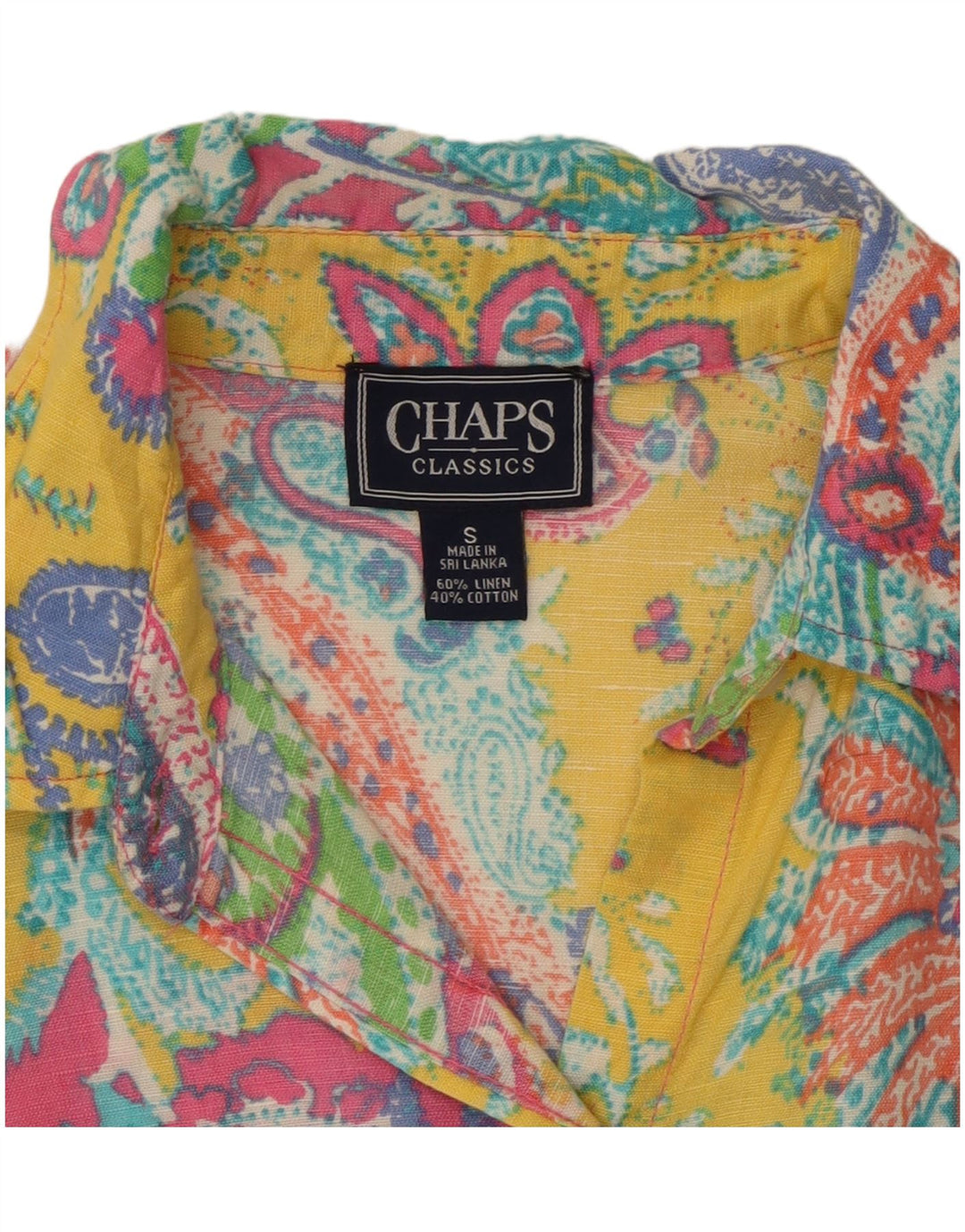 CHAPS Blusa de manga 3/4 para mujer UK 10 Small Multicolor Paisley