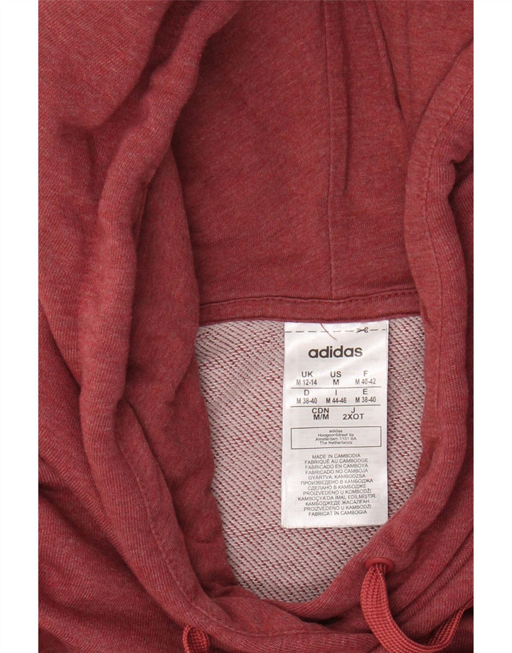 ADIDAS Sudadera con capucha gráfica para mujer Reino Unido 12/14 Algodón granate mediano