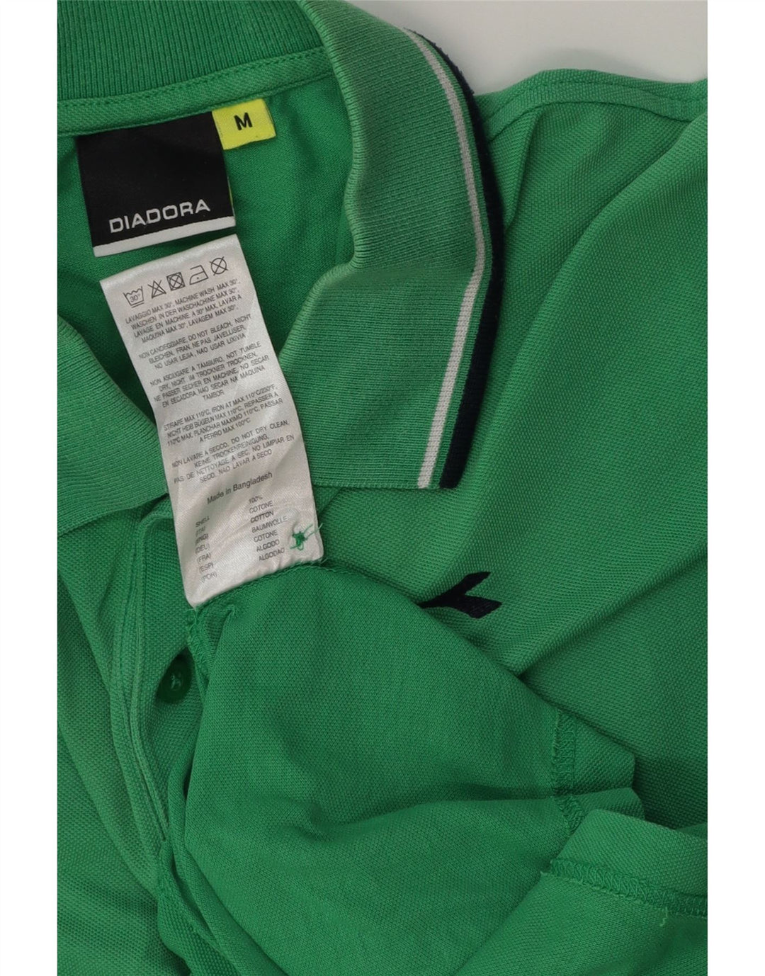 Polo Diadora Hombre Algodón Verde Medio