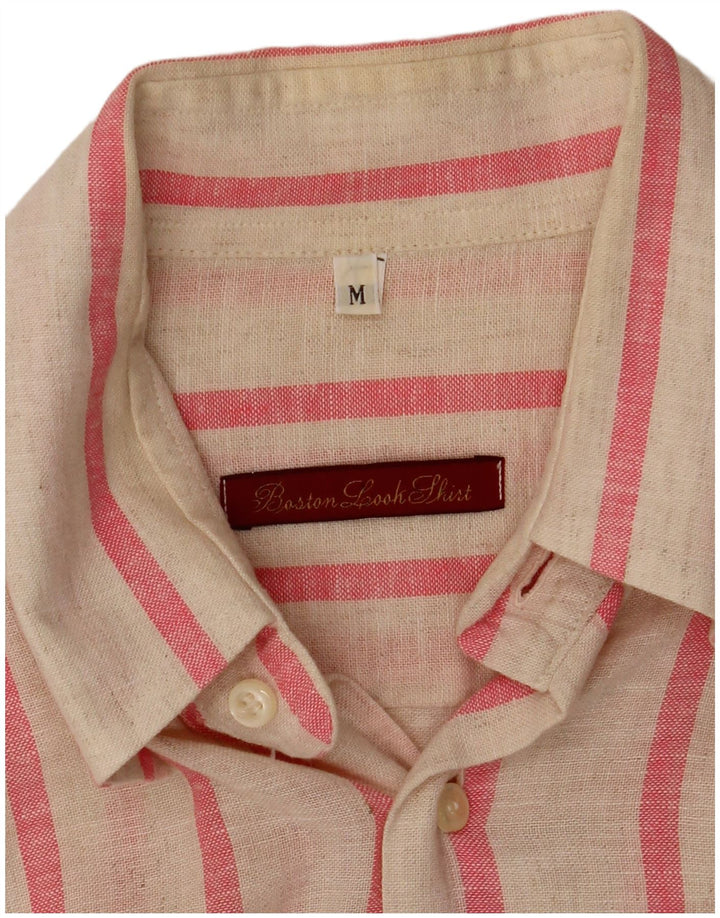Camisa vintage para hombre mediana a rayas blancas