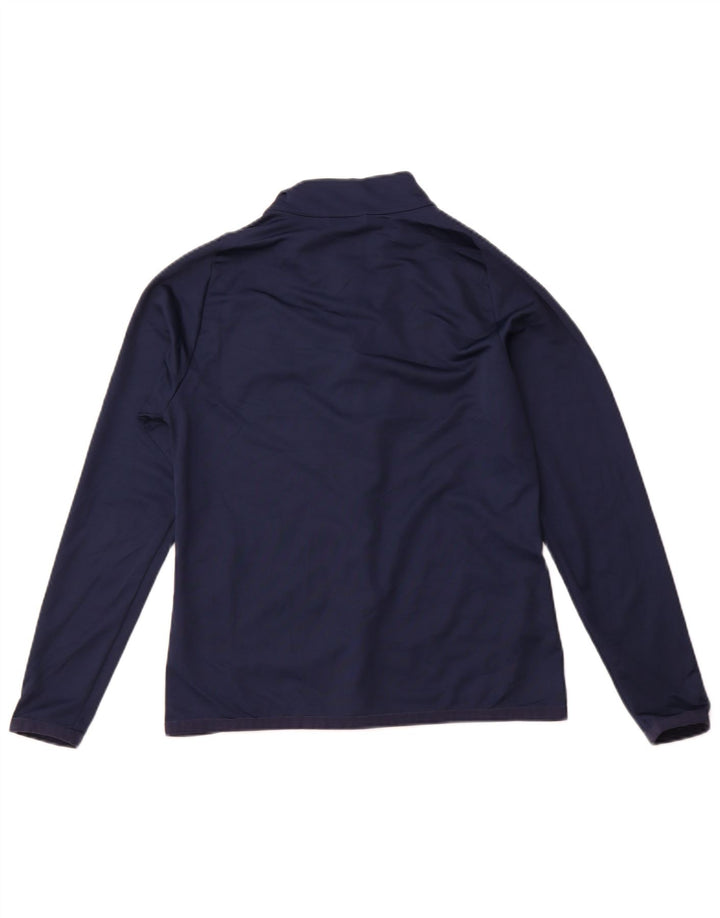 NIKE Mujer Dri Fit Graphic Chándal Top Chaqueta UK 10 Small Azul Marino