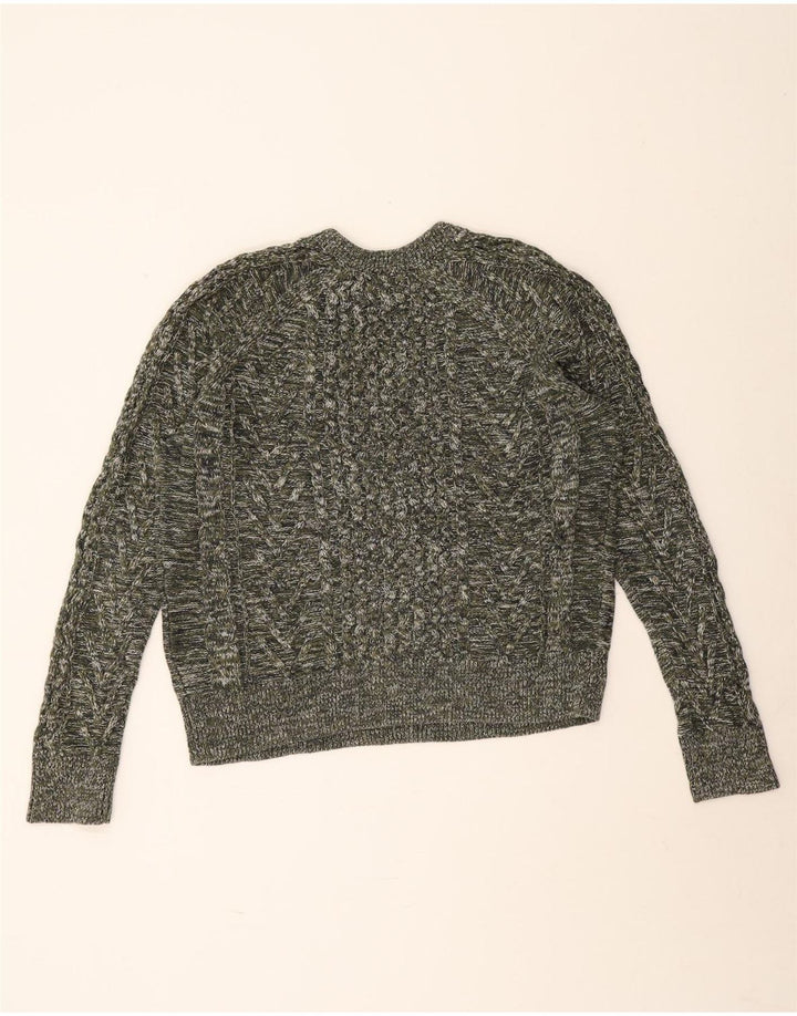 Gap Suéter tipo jersey de gran tamaño con cuello redondo para mujer UK 46 Grande gris moteado