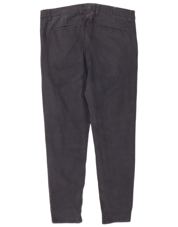 Zara Mens Slim Chino Pantalones EU 46 XL W36 L30 Azul Marino Algodón