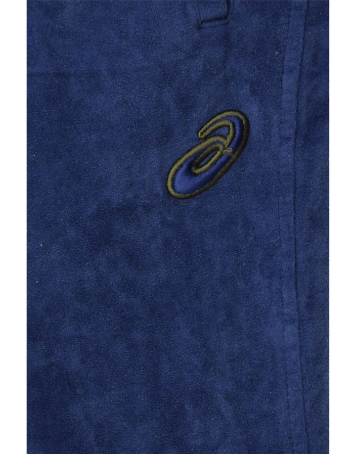 ASICS Pantalones de chándal de forro polar para hombre, talla grande, azul marino