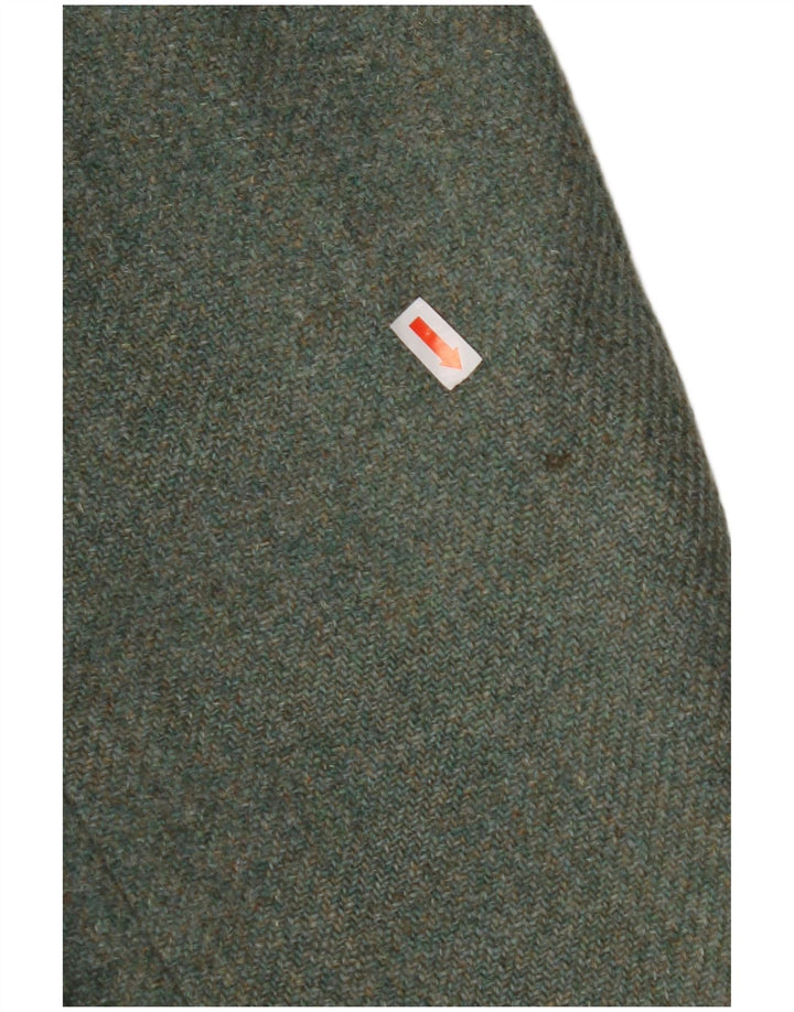 BURTON Chaqueta tipo blazer a medida con 2 botones para hombre UK 38 Lana virgen verde medio