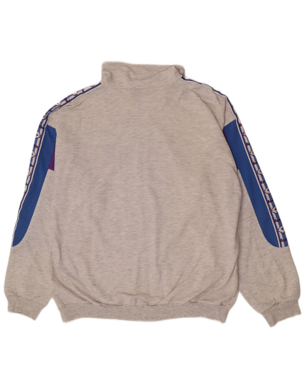 Lotto Mens Graphic Chándal Top Chaqueta UK 40/42 Grande Gris Colorblock