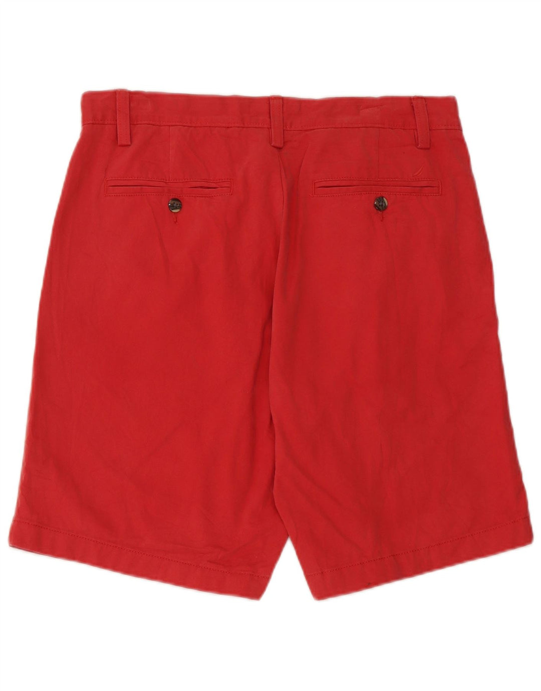 Nautica Pantalones cortos chinos para hombre W32 Algodón rojo medio