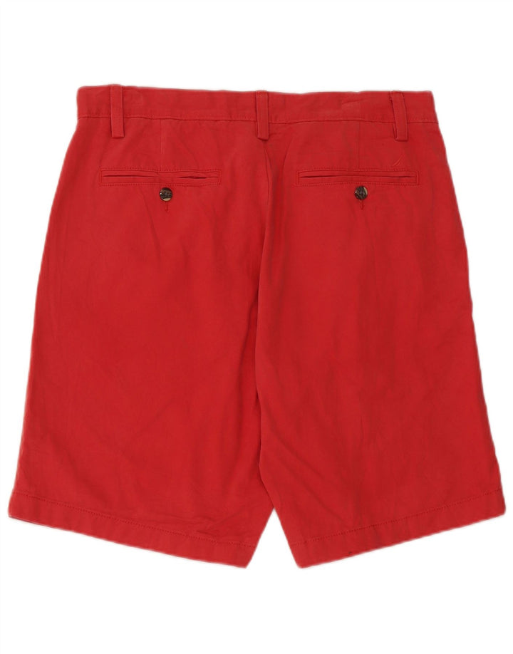 Nautica Pantalones cortos chinos para hombre W32 Algodón rojo medio