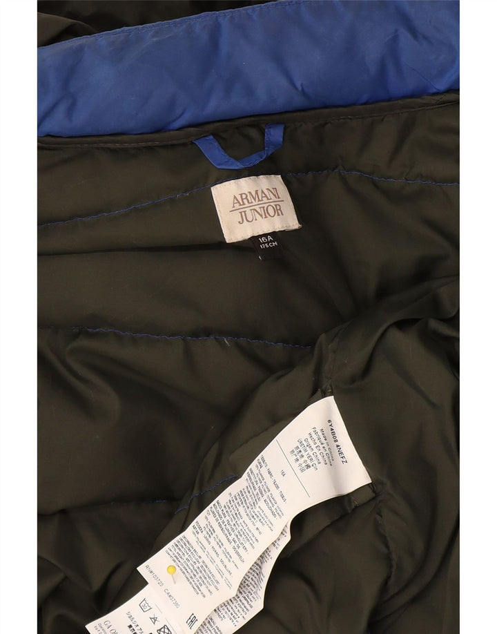 Armani Junior Chaqueta acolchada con capucha para niño 15-16 años Poliamida azul
