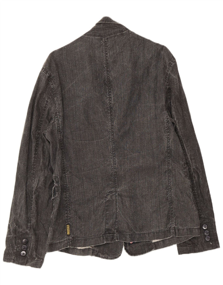 Armani Jeans Chaqueta vaquera de 3 botones para hombre IT 50 lino gris medio