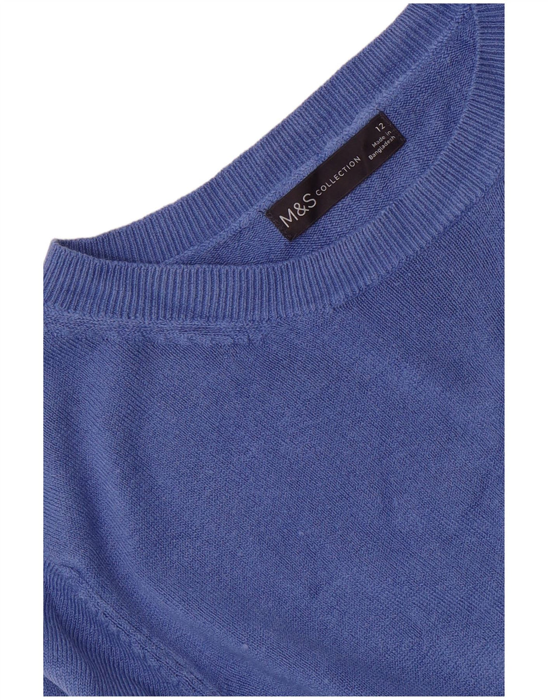 Marks & Spencer Jersey con Cuello Barco para Mujer UK 40 Azul Medio