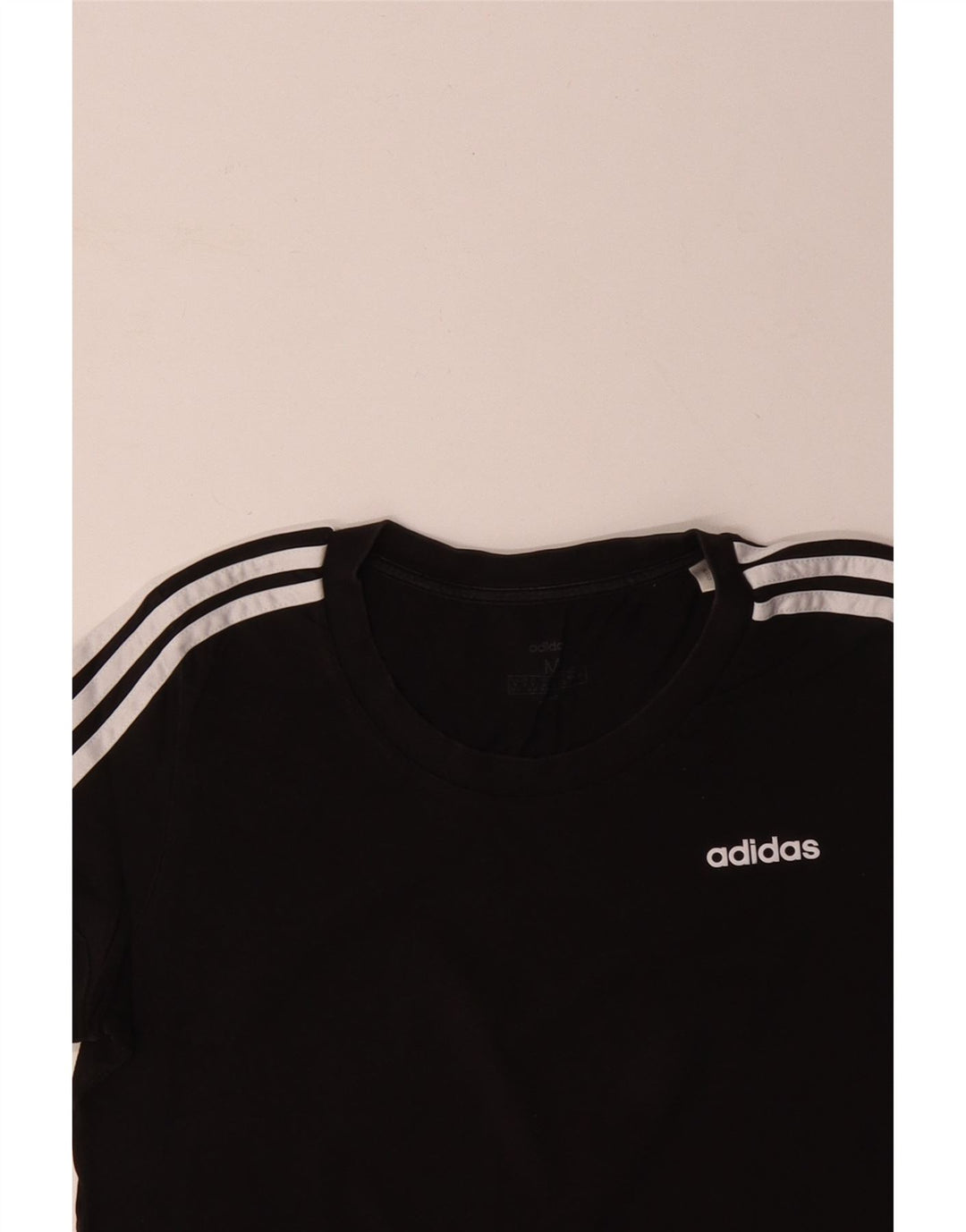 ADIDAS Camiseta Mujer Top UK 12/14 Mediano Negro Algodón