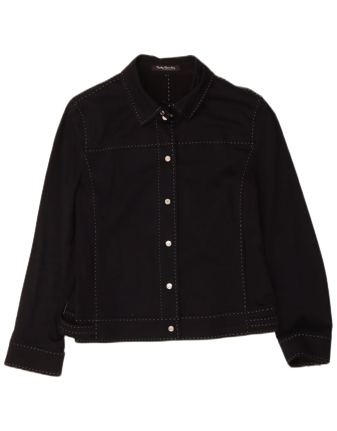 Betty Barclay Chaqueta Bomber para Mujer UK 14 Mediana Algodón Negro