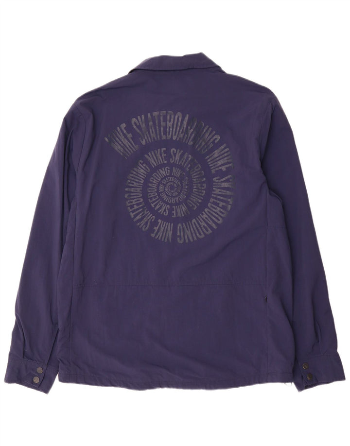Nike - Chaqueta bomber con gráfico de skate para hombre, talla 40, nailon azul marino