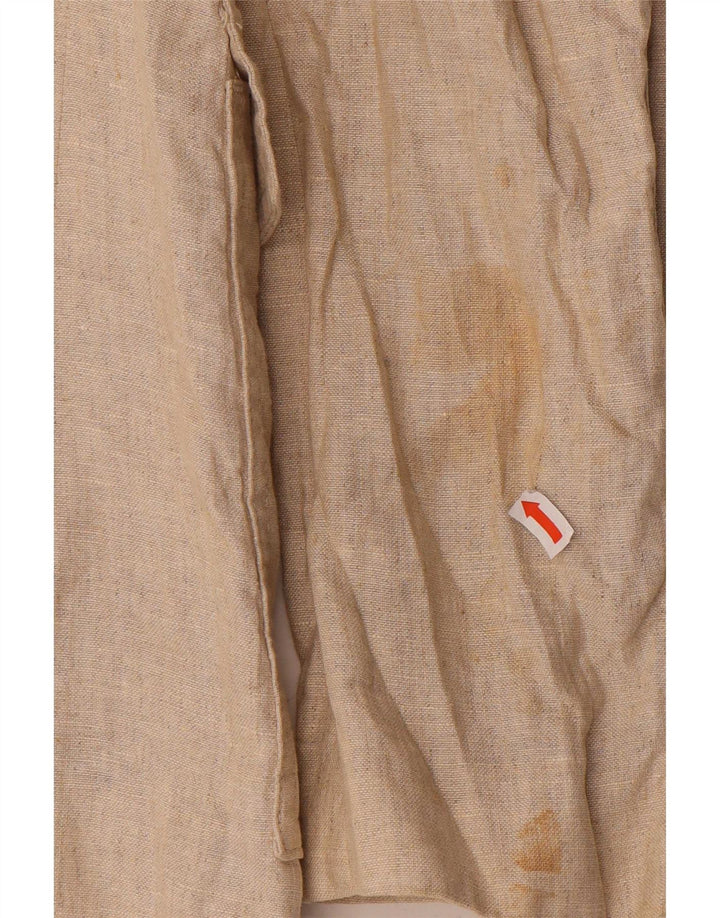 Zara Chaqueta Militar Hombre UK 38 Medium Beige Lino