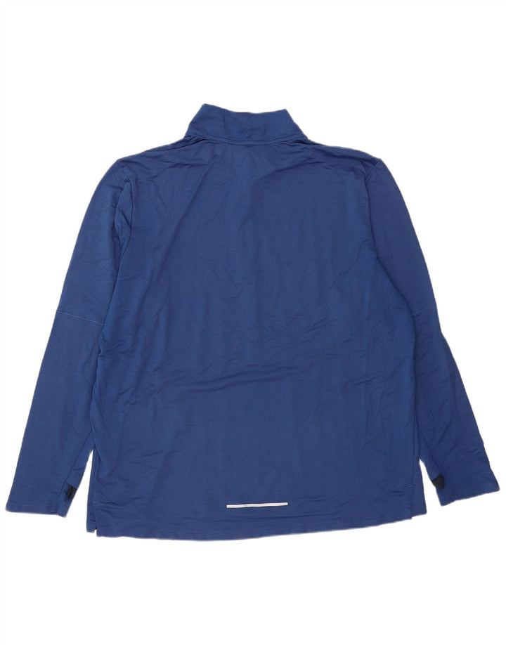 NIKE - Chándal Dri Fit con cremallera y cuello para hombre, talla 2XL, poliéster azul