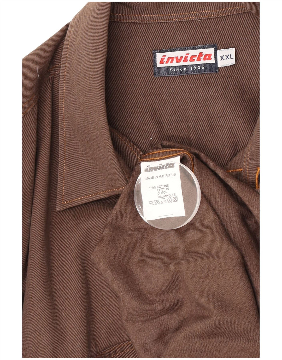 Camisa Invicta Hombre 2XL Algodón Marrón
