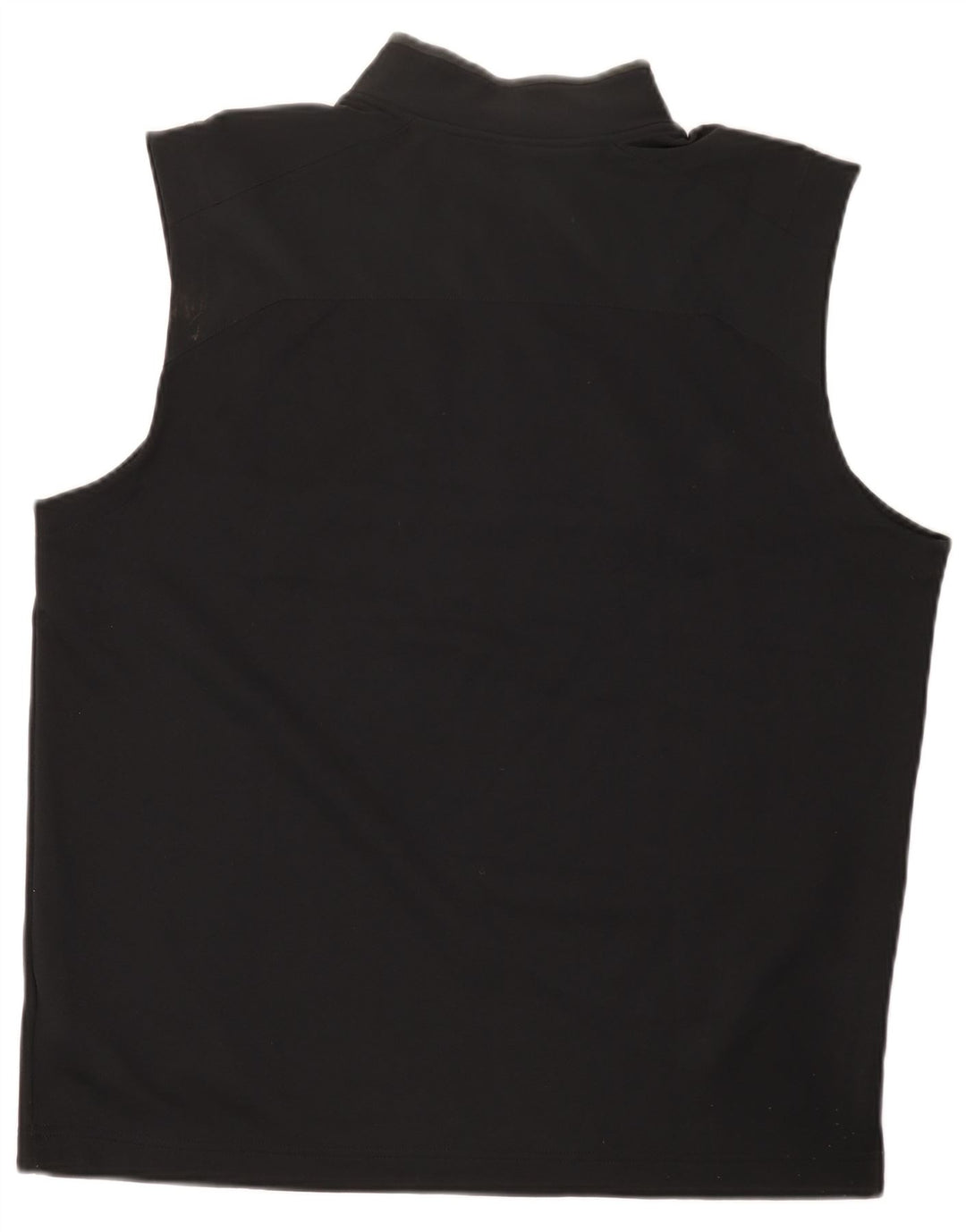 Nike Dri Fit - Camiseta sin mangas con cuello y cremallera para hombre, talla grande, poliéster negro