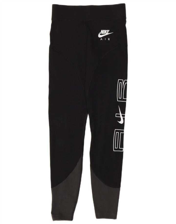 Nike Leggings gráficos para mujer UK 8 Small Negro Colorblock Algodón
