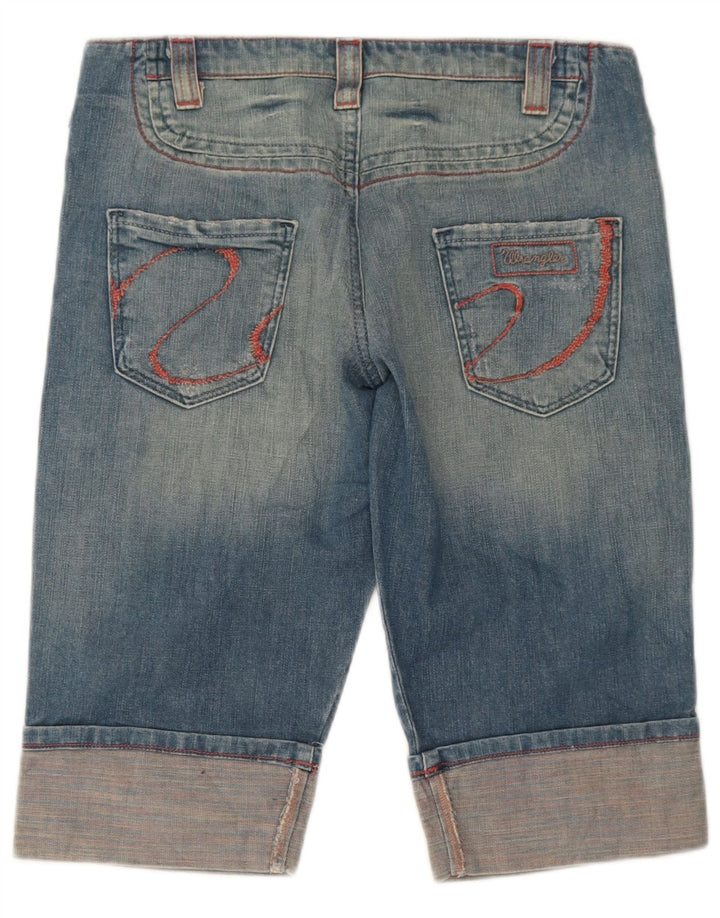 Bermudas Vaqueras Wrangler Mujer W29 Algodón Azul Medio