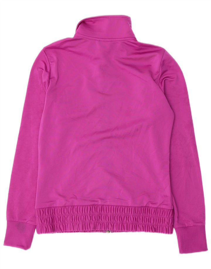 Puma Mujer Chándal Top Chaqueta UK 10 Pequeño Poliéster Rosa