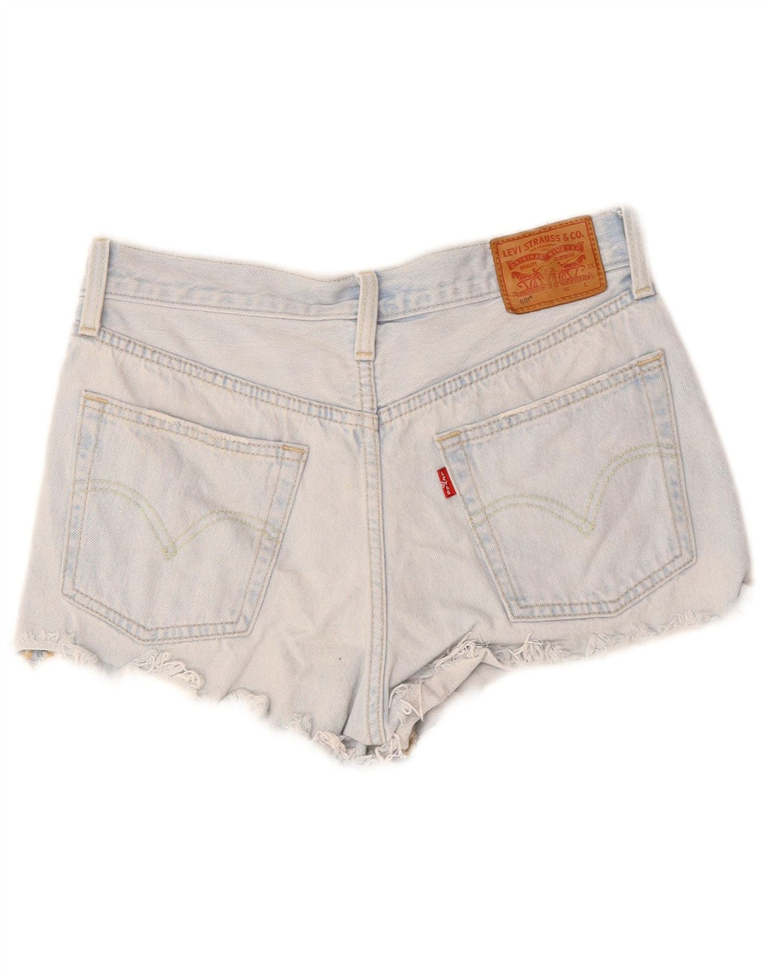 LEVI'S Mujer 501 Shorts De Mezclilla W27 Pequeño Algodón Azul