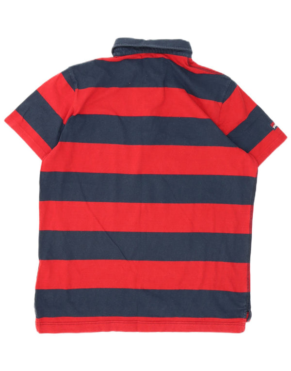 Superdry Polo para hombre 2XL Algodón a rayas rojas