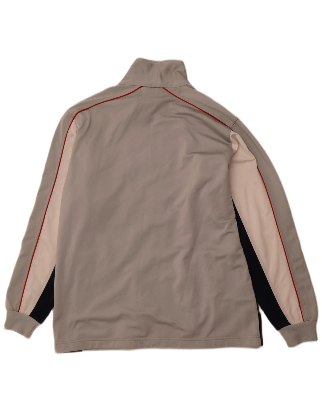 KAPPA Hombre Chándal Top Chaqueta Grande Gris Colorblock Poliéster