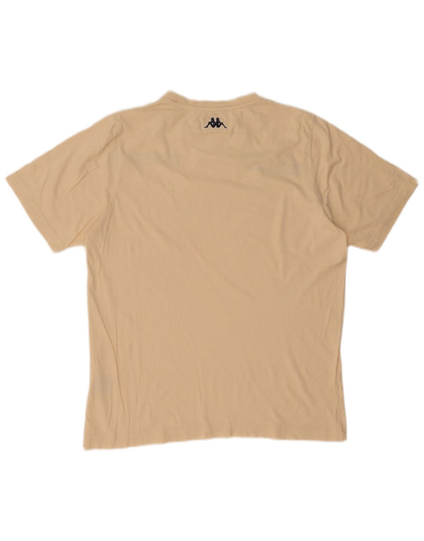 Kappa Hombre Camiseta Gráfica Top Algodón Beige Medio