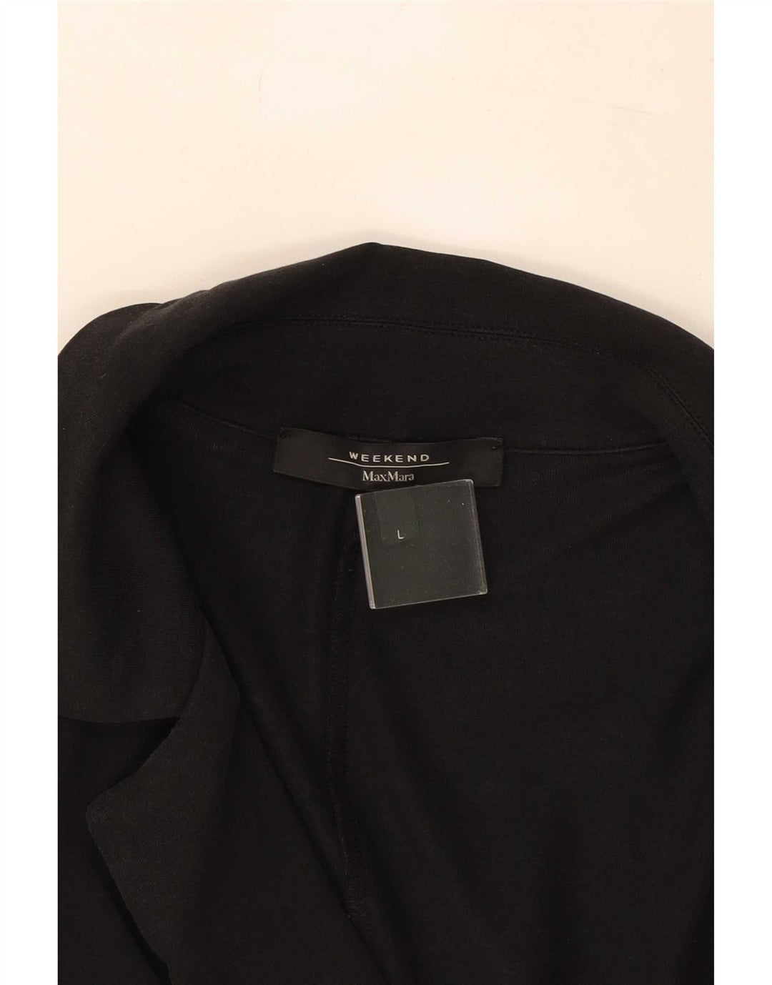 Chaqueta tipo blazer de 2 botones para mujer Max Mara Weekend UK 44 Grande Lycra negra