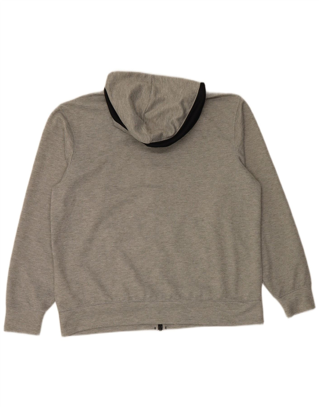 Nike Dri Fit Sudadera con capucha y cremallera para hombre, poliéster moteado gris grande