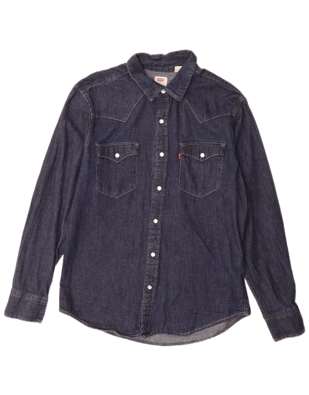 Levi's Camisa vaquera de corte estándar para hombre, azul medio, clásica