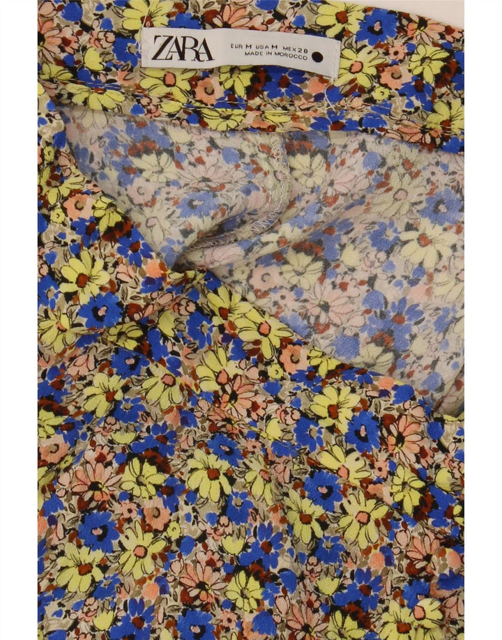 Zara Mujer Maxi Falda Mediana W29 Multicolor Floral