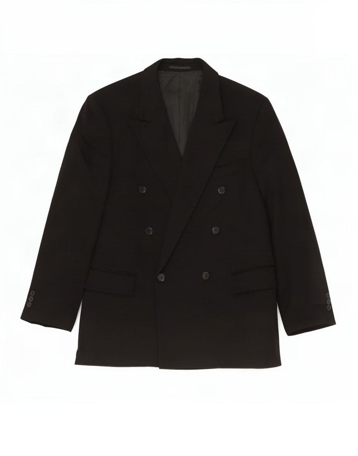 Ing Loro Piona & Co. Chaqueta tipo blazer con doble botonadura para hombre IT 54 2XL Negro