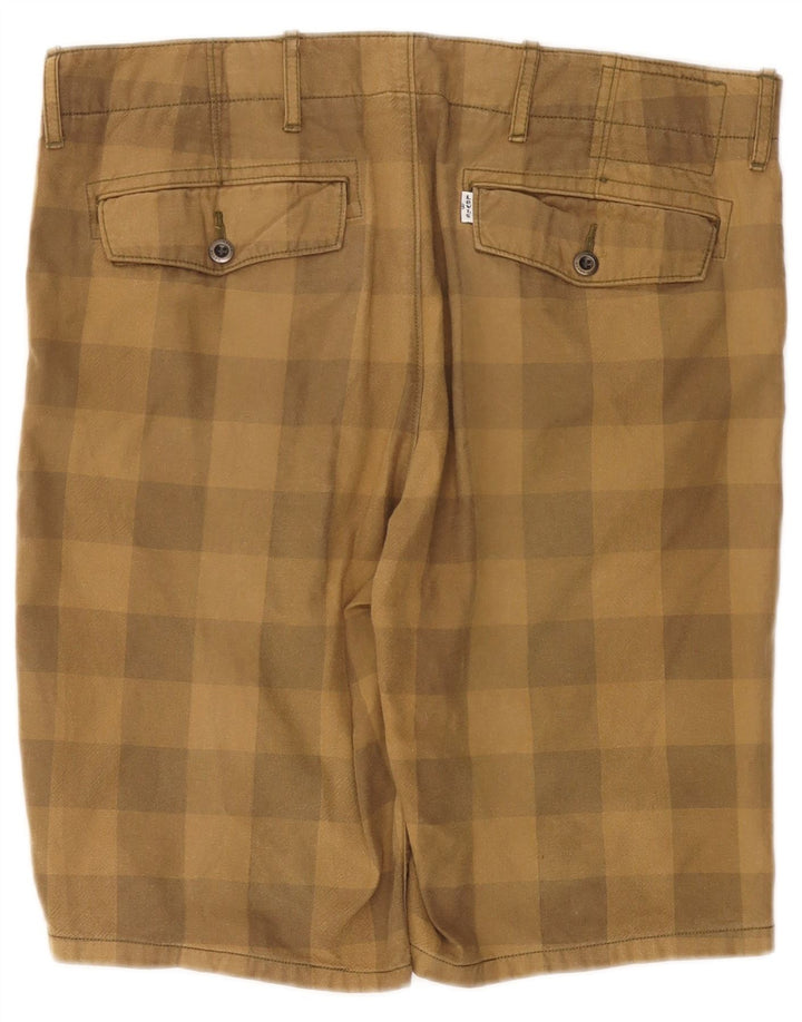 LEVI'S Pantalones cortos chinos para hombre W33 Medium Khaki Gingham Cotton