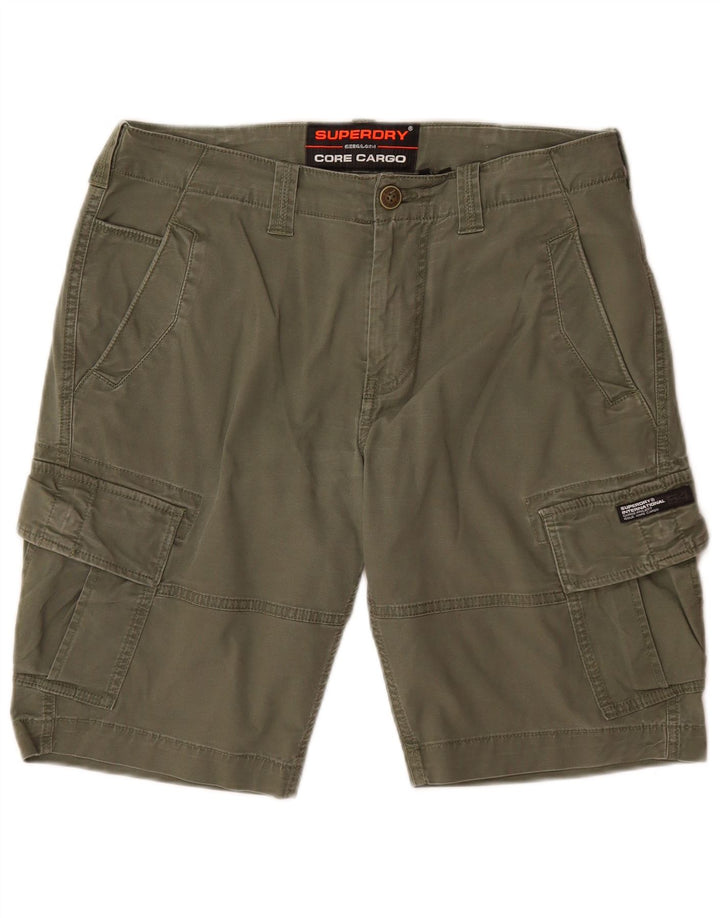 Superdry Shorts Cargo Para Hombre W32 Algodón Caqui Medio