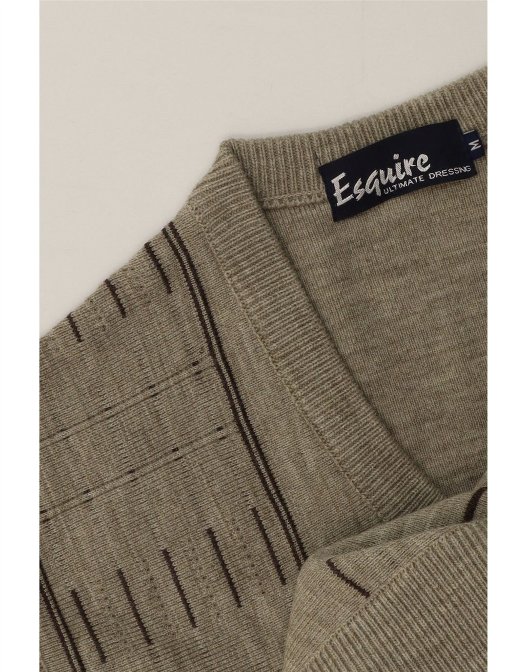 Vintage hombres chaleco tanque top medio gris geométrico