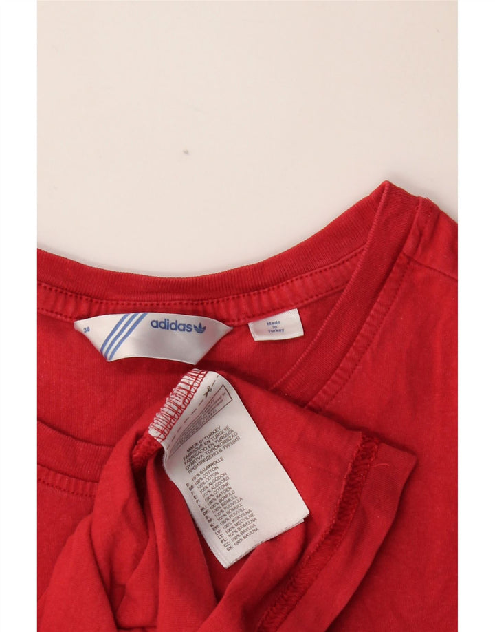 ADIDAS Camiseta gráfica para mujer Top IT 38 Small Red Cotton