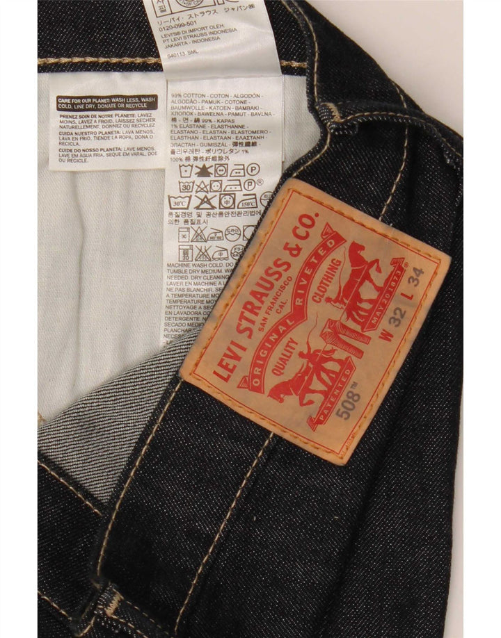 Levi's Hombre 508 Slim Jeans W32 L34 Algodón Azul Marino