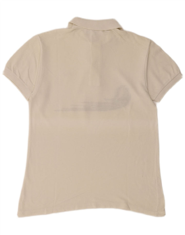 LACOSTE Polo para hombre talla 3 pequeño algodón blanco
